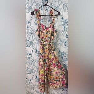 Baltic Born Multicolor Floral Backless Jumpsuit